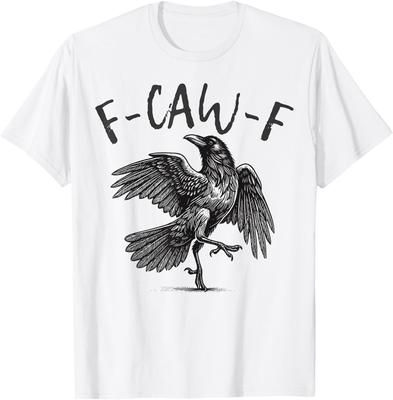 Zwarte Kraai, F-Caw-F Grappig Zwart Vogel T-shirt