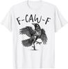 Corb Negru, Tricou Amuzant cu Pasăre Neagră F-Caw-F