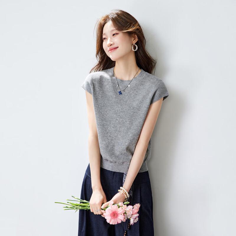 

Srcr Women s 60-Count Worsted Wool Short Sleeve Knit T-Shirt M