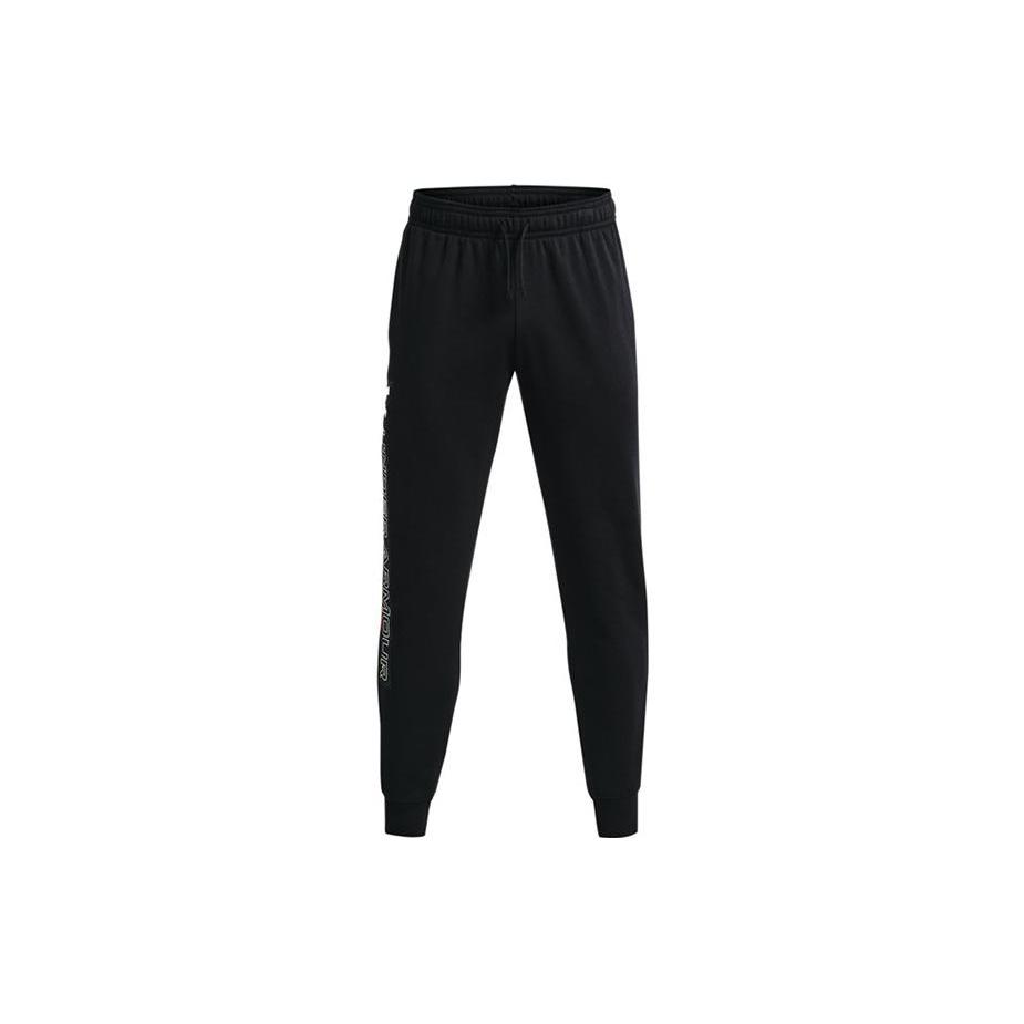 Повседневные брюки Under Armour мужские черные утепленные с подкладкой из флиса с манжетами 1370351-001 M