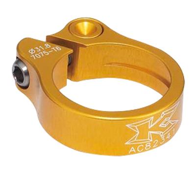 KCNC Pince de Tige de Selle Légère pour Vélo Roadlite Chromoly Boulons Dorés, 34,9 mm,