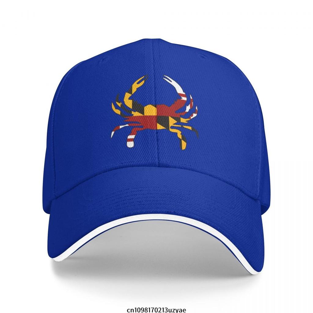 Maryland Full Flag Crab Baseball Caps Hip Hop Sandwich Cap Men Women Adjustable Outdoor Sport Hat
