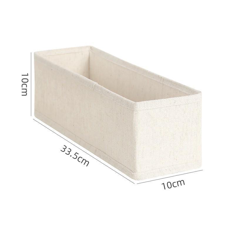 Tianshan Cotton & Linen Washable Storage Box for Bras, Underwear, Panties, and Socks
