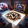 1PC Custom Name Basketball Legend Theme Floor Mat Ideal for Living Room, Game Rooms, Office, Bedroom,Floor Mat Playful Design