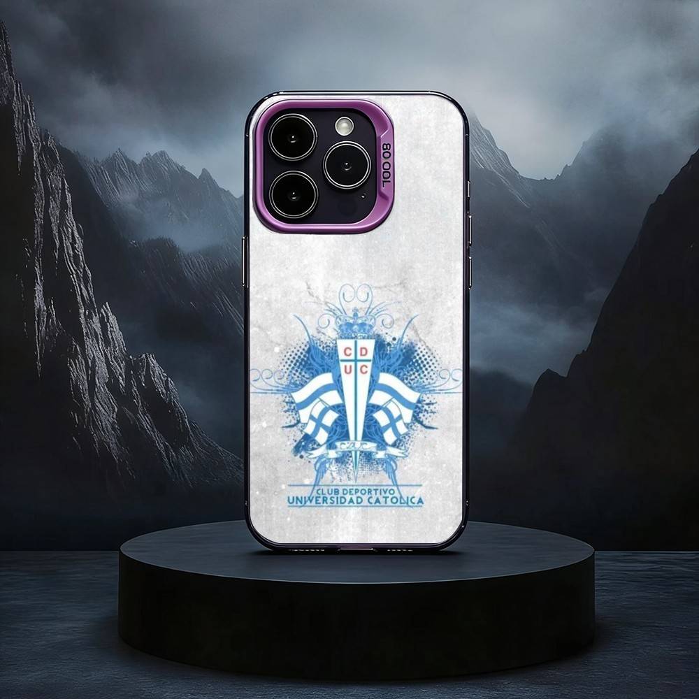 

U-Universidad C-Catolica 1937 Black Candy silver phone case Phone Case For iPhone17,16,15,14,13,12,11 Plus,Pro Max iPhone13PROMAX