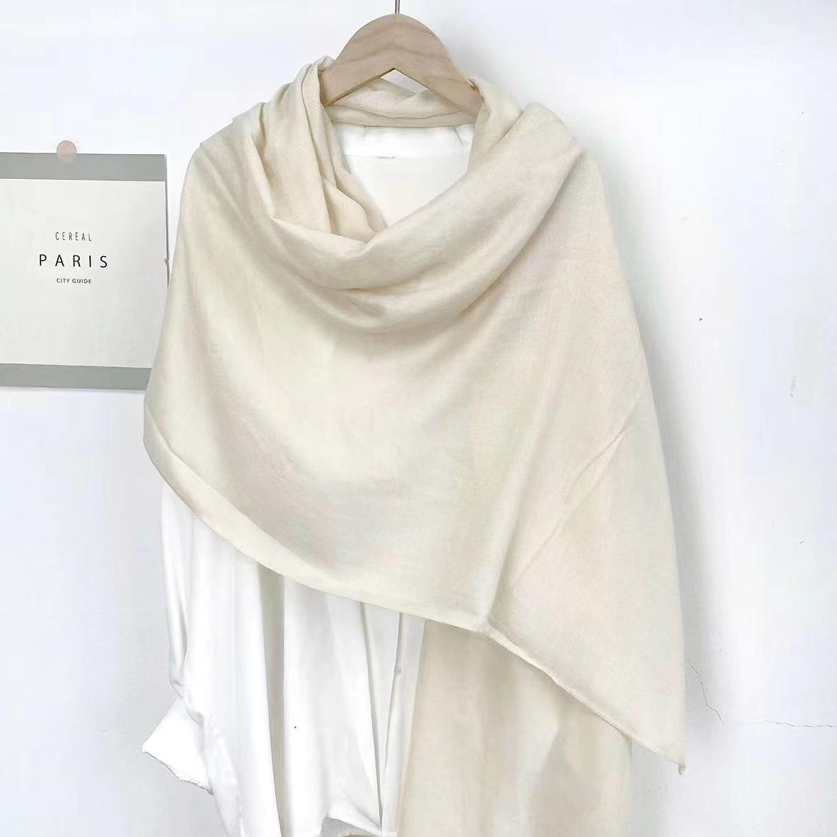

New Arrival Solid Color Cotton Linen Long Scarf Women S Autumnwinter Artistic Korean Style Single Color Pashmina Thin Scarf
