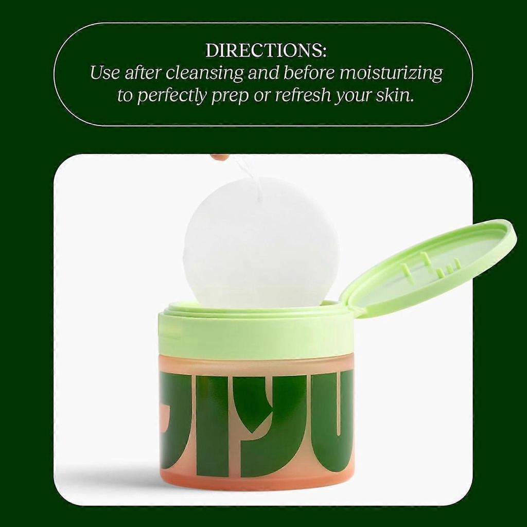 Jiyu Koreanische Hautpflege Anti-Aging Toner-Pads zur Minimierung von Pigmentflecken & Falten, Porenverfeinerung & Aufhellung, 60 Stück