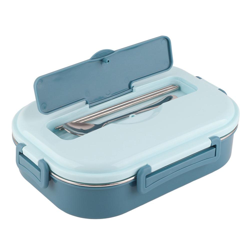 Includes Soup Bowl Portable Bento Box 4-Compartment Food Storage Container Office Use