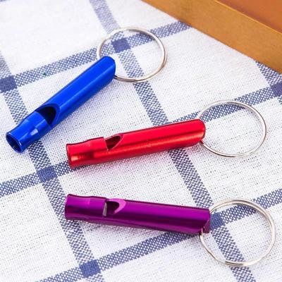 Aluminum Alloy Emergency Survival Whistle Keychain for Camping Hiking Outdoor Activities Sports Tools