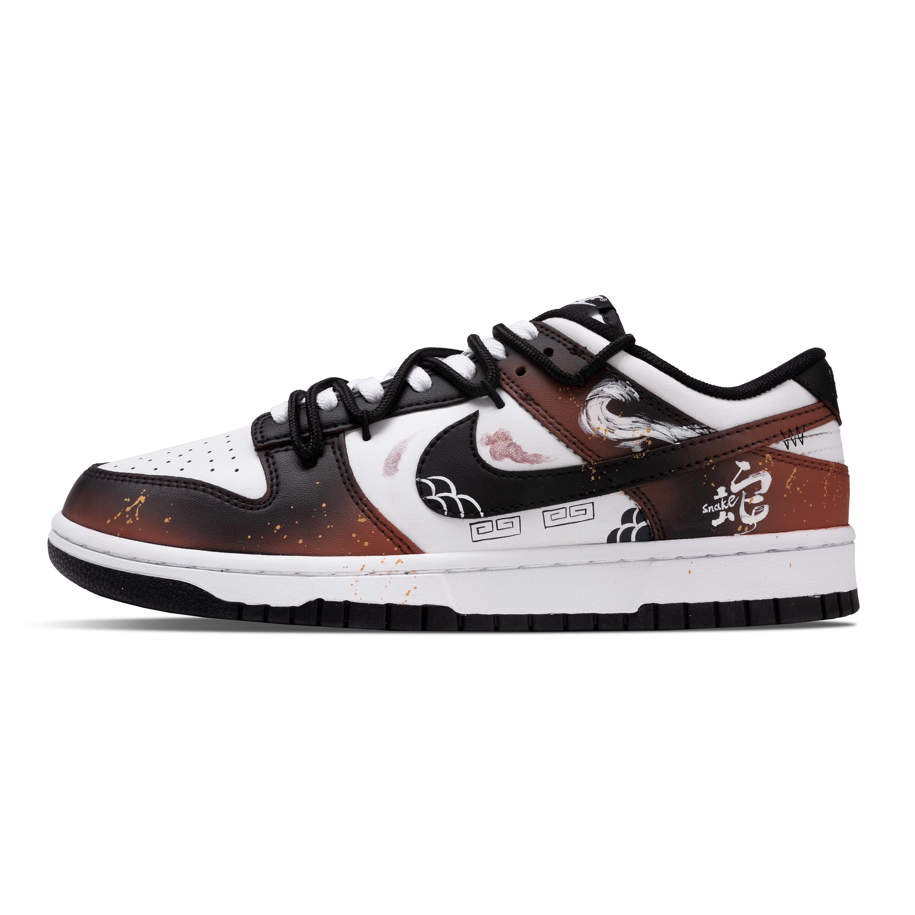 

Nike Dunk Serpent Lucky Abrasion Resistant Lightweight Low top Skateboard Shoes Unisex Black Red DD1391-100(Team244-) 43