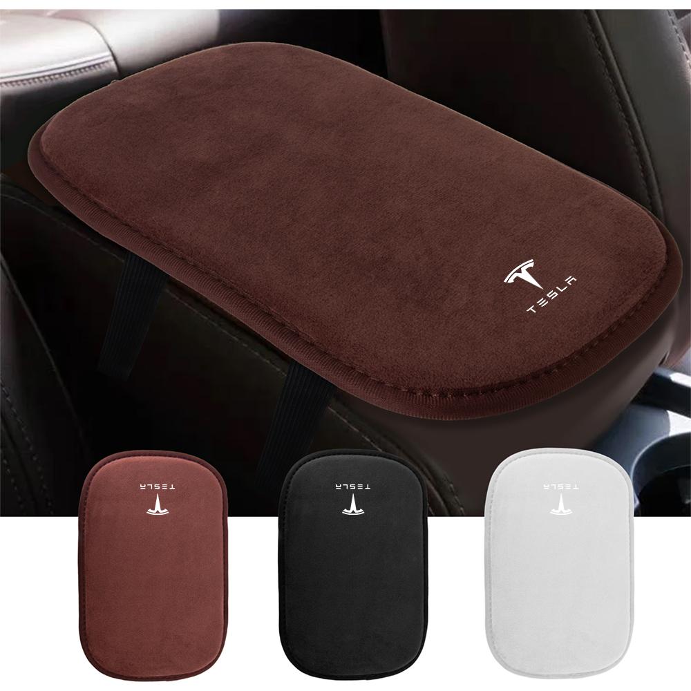 1Pcs Tesla Car Center Console Box Armrest Pad Accessories For Model 3 Roadster Juniper SpaceX Bonina Coil Model X S Model Y Mod