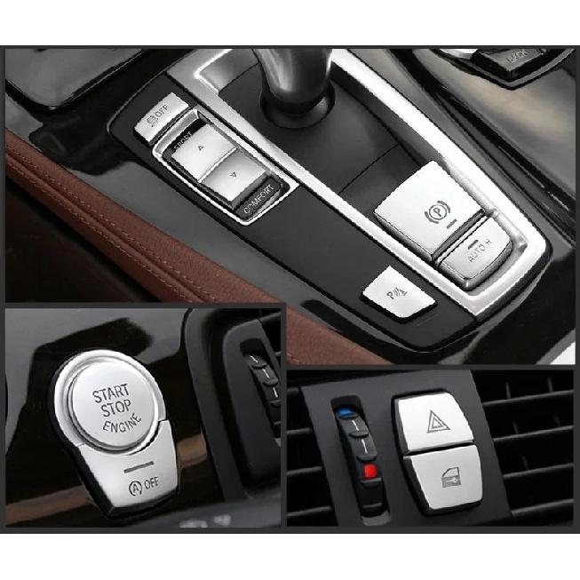 Car Central Handbrake Auto H Button Left side Covers Stickers Trim for BMW 5 series GT 5/6/7 series F10 F01 F02 X3 X4 X5 X6