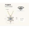 Silvere Glam The Charming New Ins Style In Silver And The Snowflake Moissanite Necklace S925 Sterling Silver Collarbone Chain