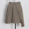 2025 Korean Women's Fashion: Irregular Solid Color Lapel Shirt + Short Skirt Suit