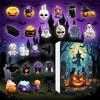 Halloween Advent Calendar 24pcs Pumpkins Skulls Halloween Collectibles Creepy Statues Halloween Horror Advent Gift Box For Desk
