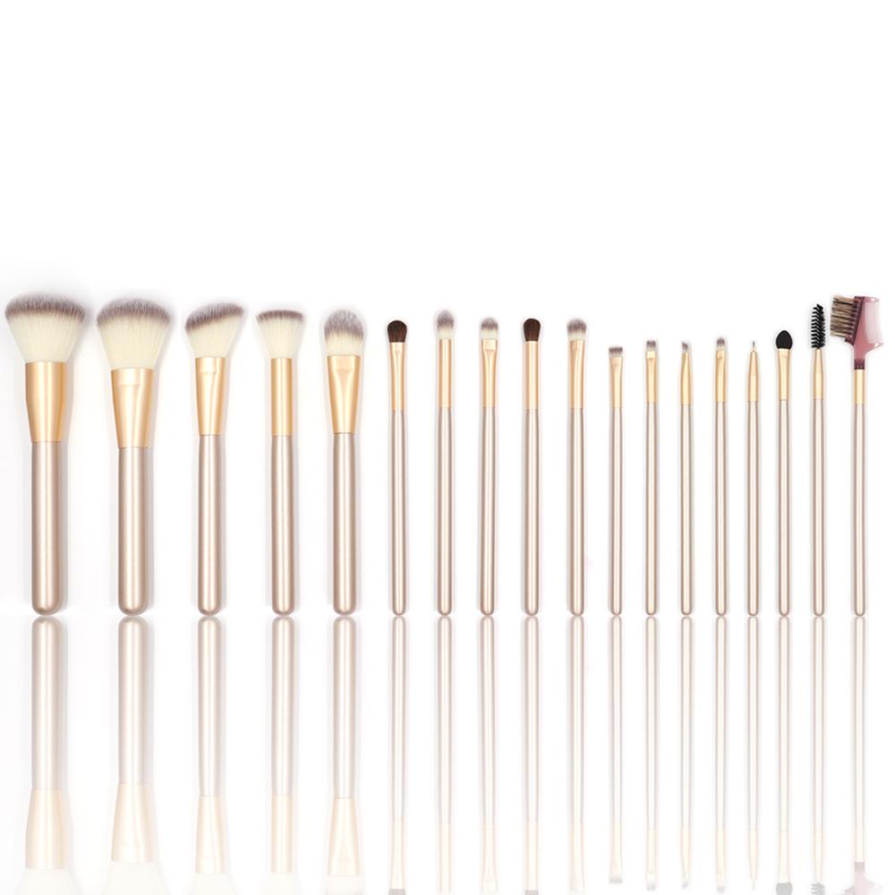 Professional Makeup Brush Portable Private Label Natural Hair 18 Pcs Brush Sets Makeup regular size золотой