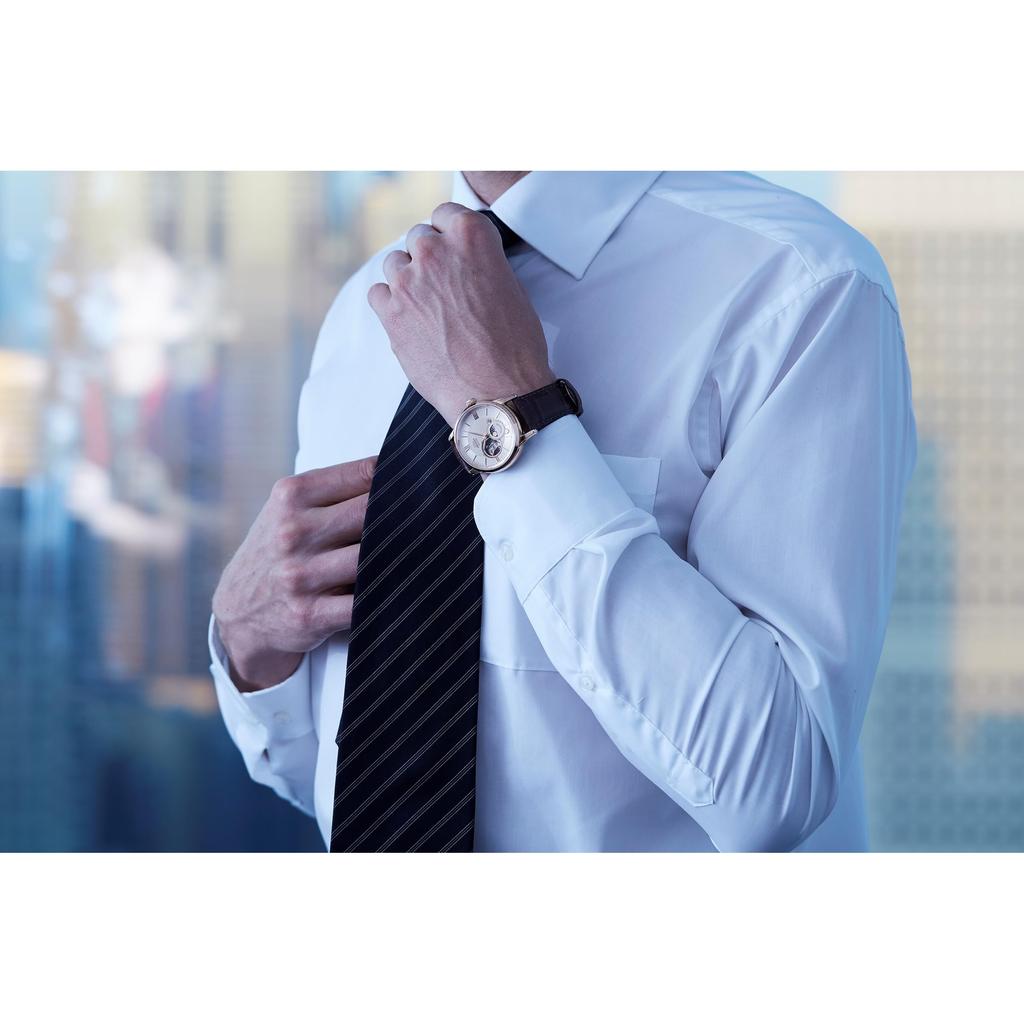 Orient Автоматичний чоловічий годинник SUN & MOON із фазою місяця, класичним сріблясто-білим циферблатом, механічним; Гарантія виробника включена