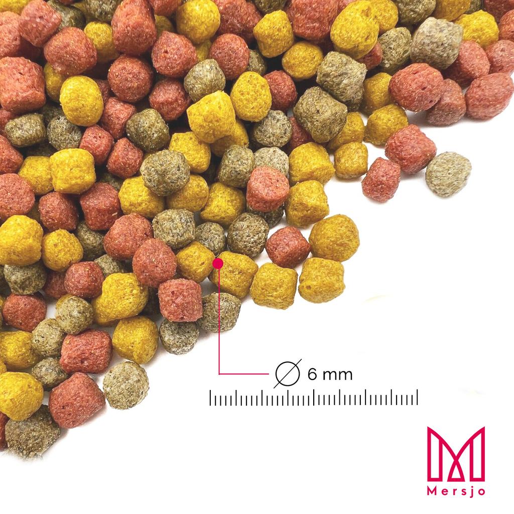 Mersjo Teichpellets MIX 5kg 6mm Schwimmendes Alleinfutter für Koi & Teichfische