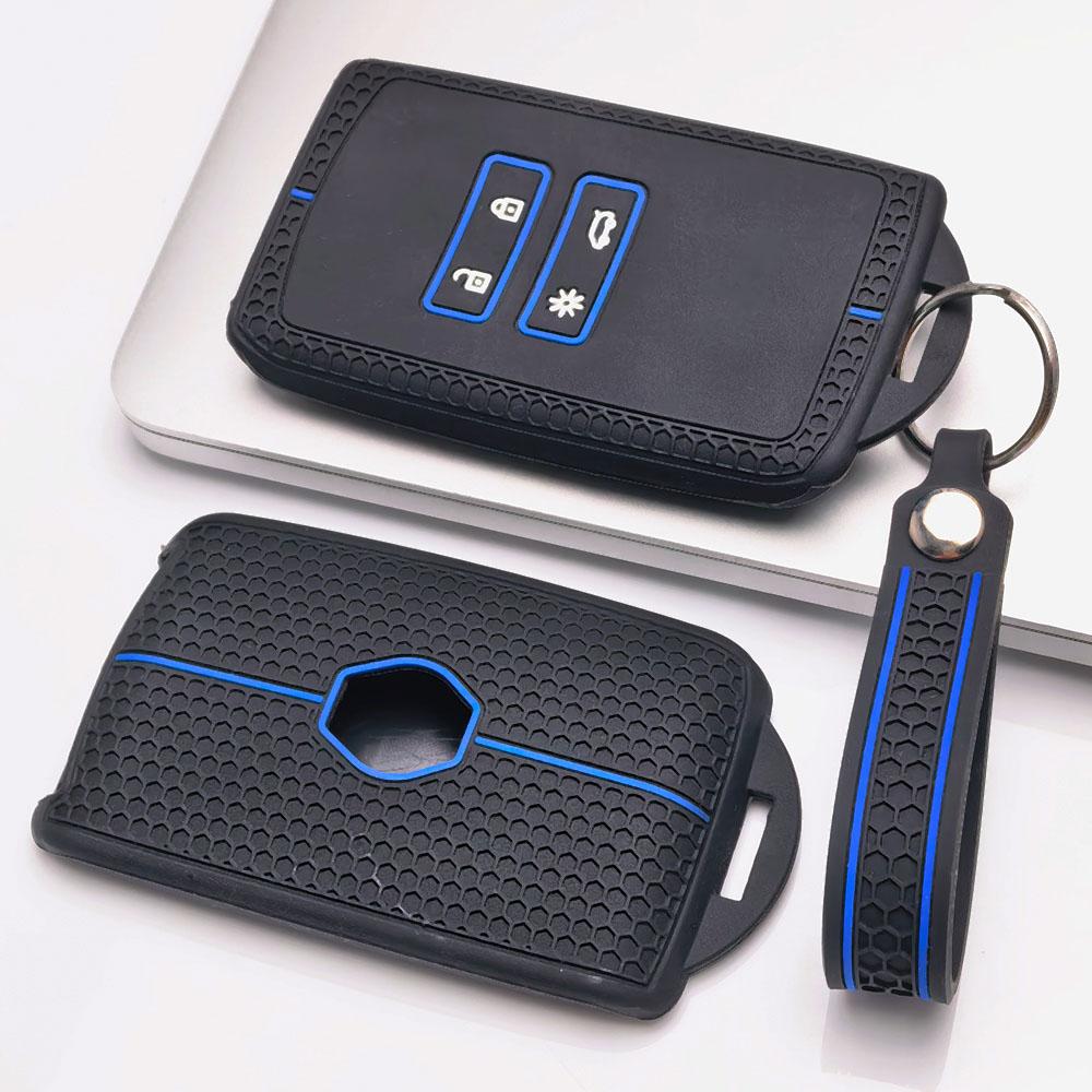 Key Cover for Renault Koleos Kadjar Arkana Clio Megane Captur Zoe Scenic with Keychain Anti-Scratch Guard Shockproof Protection Soft Grip Texture