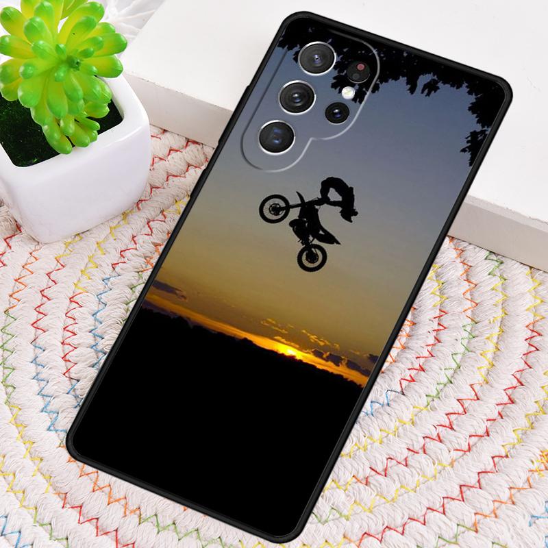 Moto Bike Motocross soft Silicone Phone Case For Samsung Galaxy note 10 pro S26 S25 S24 S23 S22 S21 Plus S25Ultra Capa Cover