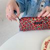 [Spot] Corduroy retro literary pencil bag ins Japanese student cosmetic bag storage and finishing bag