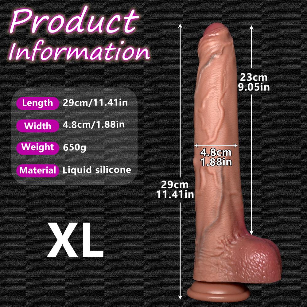 Strap-On Realistic Foreskin Dildo with Suction Cup–Liquid Silicone Huge Artificial Penis Harness,5 Sizes for Beginners To Advanced Players,Real Touch
