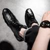 Large Size Medium Help Personalized Crocodile Pattern Beanie Shoes Men's Soft Leather Single Shoes Trendy Leather Shoes Velvet Casual Shoes