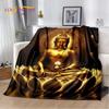 HD Buddha Buddhism Faith Meditating Religio Sakyamuni Bodhisattva Pray Blanket Soft Throw Blanket for Home Bedroom Beds Sofa Kid