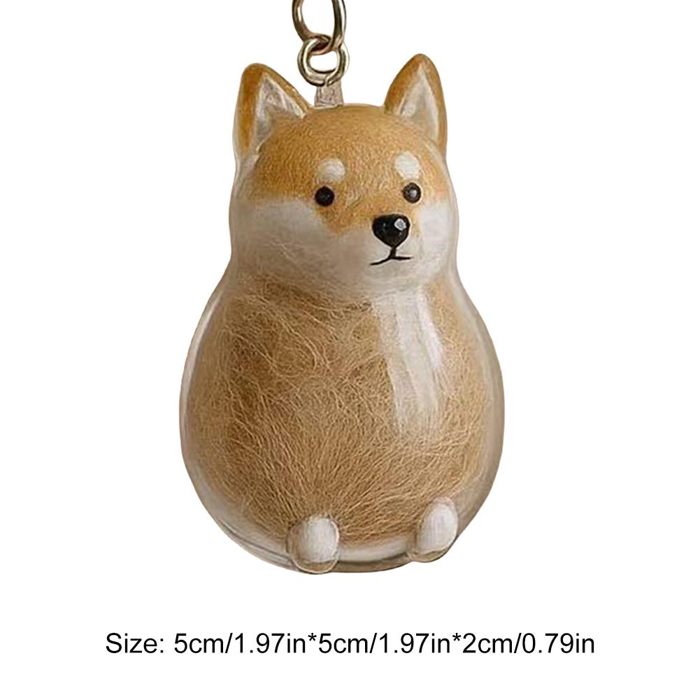 Dogs Hair Storage Pendant Cute Keychain Bag Pendant Couple Car Key Chains Jewelry Souvenir Collection Gift Decor Dog Accessories