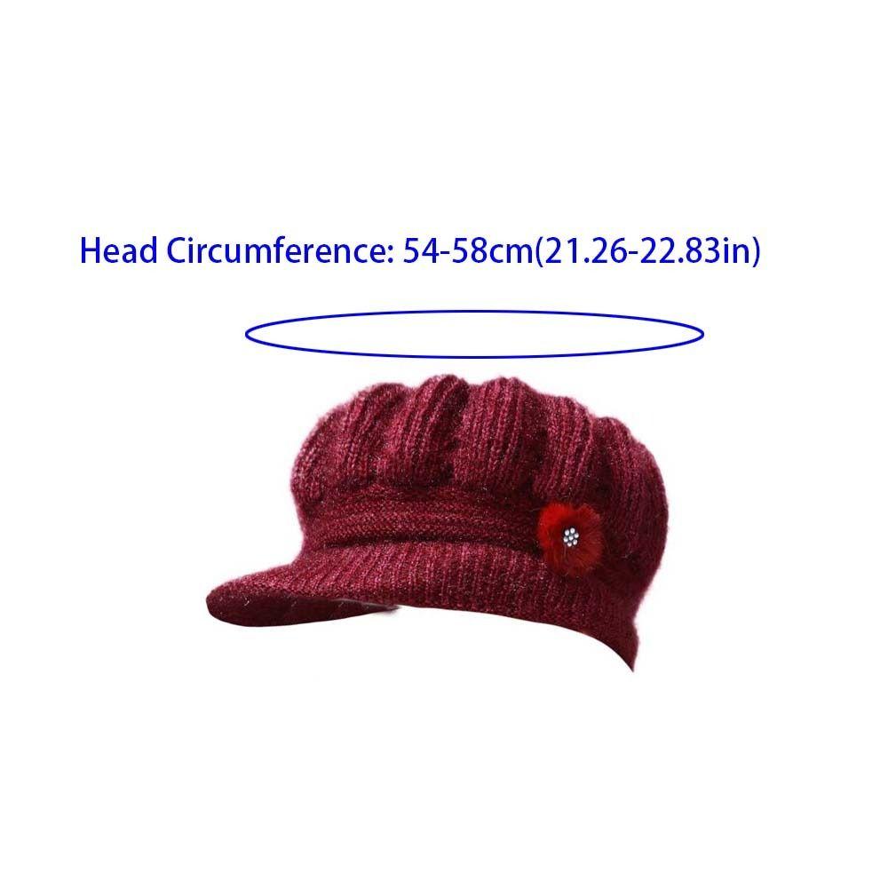 Plush Simple Mommy Hat Thicken Winter Warm Cap Elegant Knitted Cap  Female/Girls