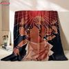 J-Jujutsu Ka1sen Anime Cartoon Flannel Blanket for Bed Bedroom Sofa Picnic,Warm Throw Blanket for Cover Outdoor Leisure Nap Gift