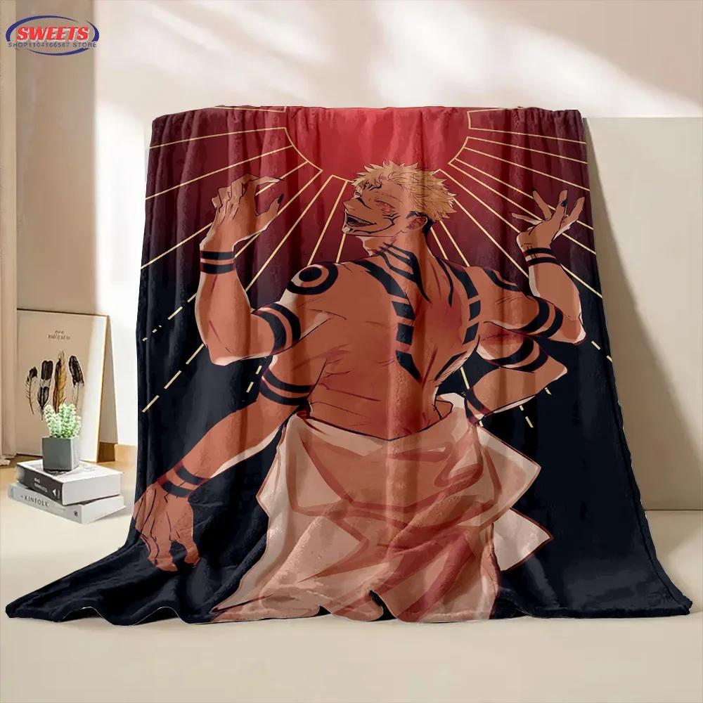 J-Jujutsu Ka1sen Anime Cartoon Flannel Blanket for Bed Bedroom Sofa Picnic,Warm Throw Blanket for Cover Outdoor Leisure Nap Gift