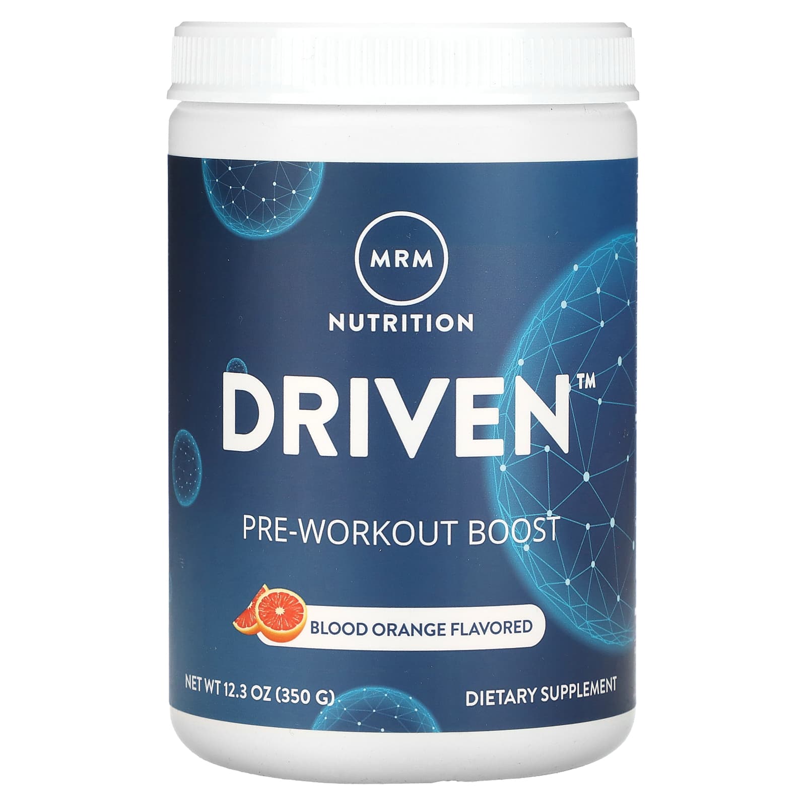 

MRM Nutrition, DRIVEN, Pre-Workout Supplement, Blood Orange, 12.3 oz (350 g)