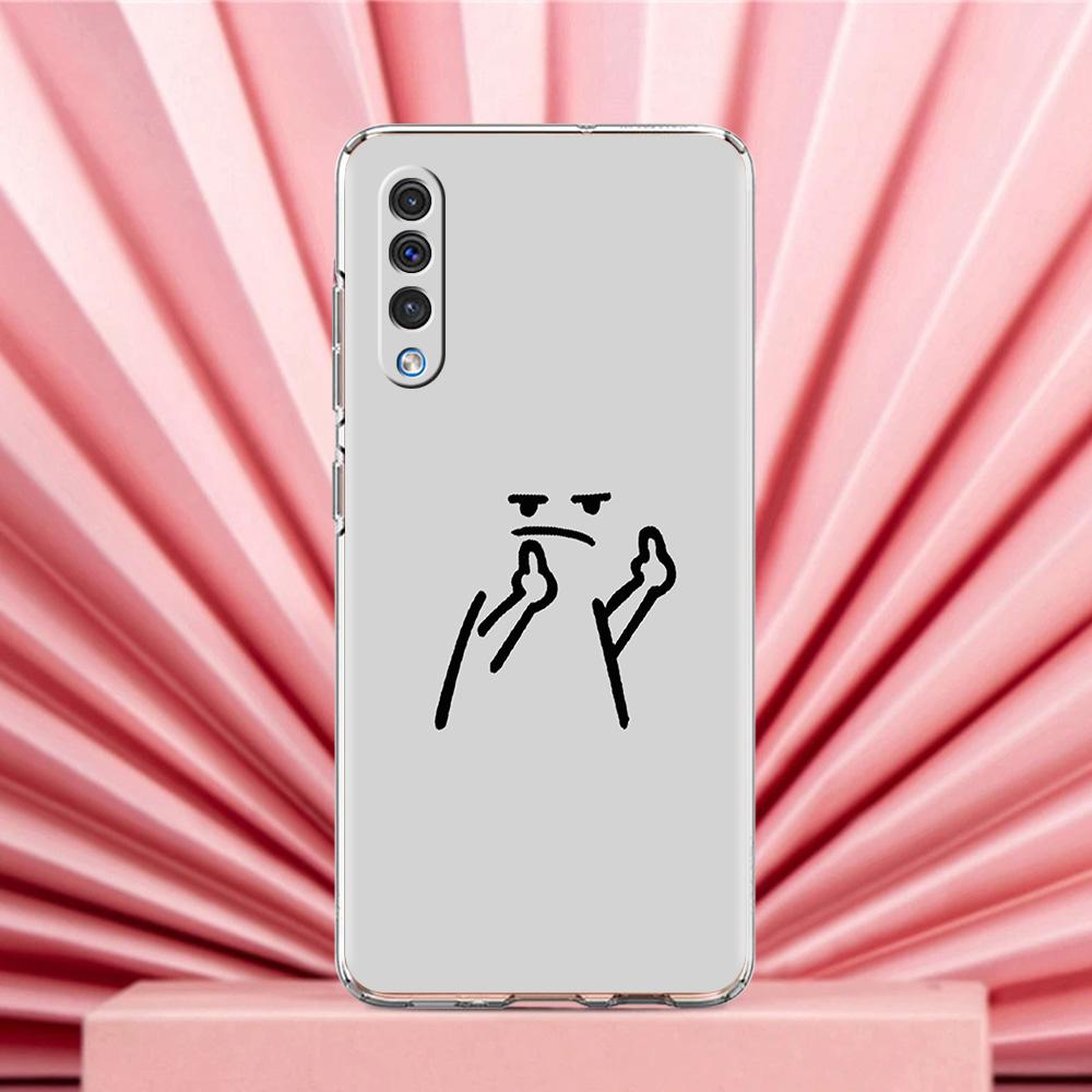 Phone Case For Samsung A56 A36 A26 A24 A16 A14 A12 A32 A50 A70 A22 A40 A34 A54 A42 A52 5G A06 Cover Cute Matchstick Men Couple