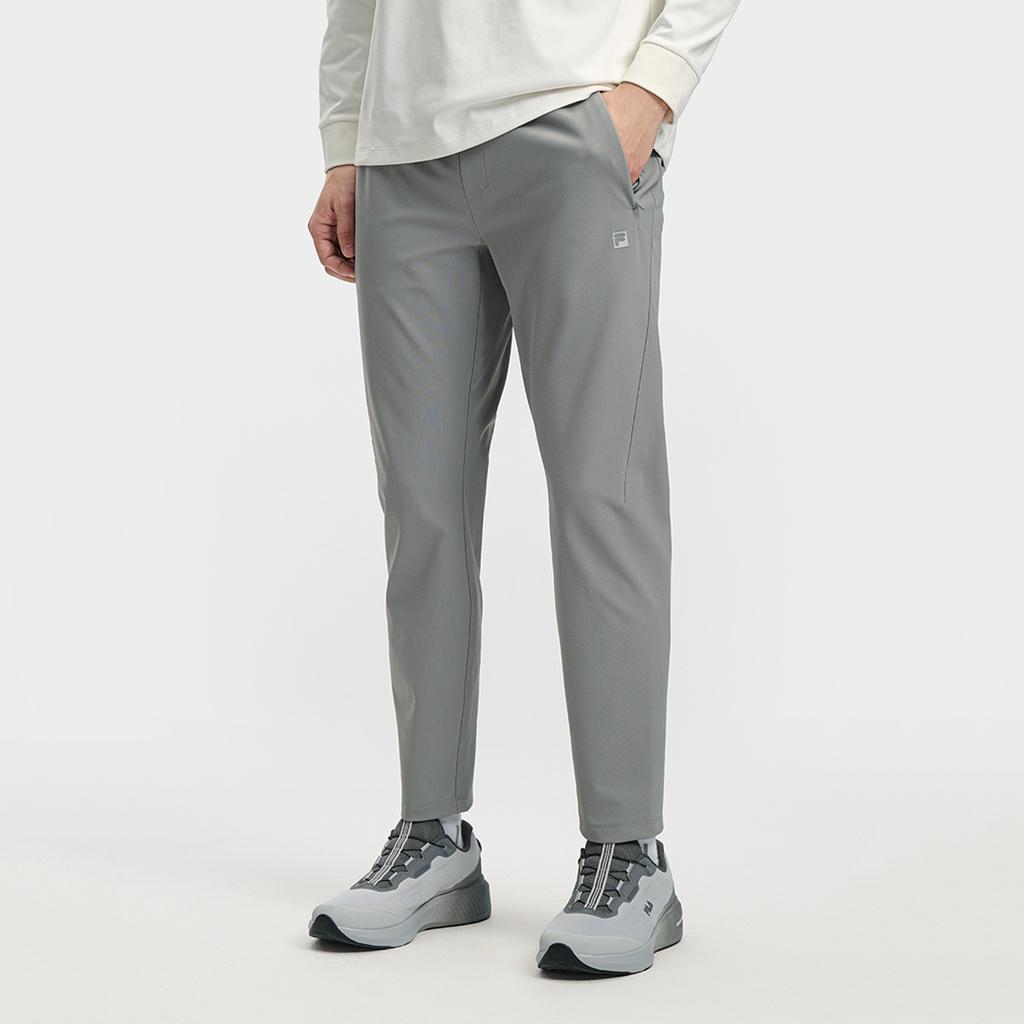 Fila A.P. Stylish Simple Basic Casual Training Versatile Comfortable Knitted Sports Pants Men Bottoms Moon-Mist-Gray A11M611605FGY