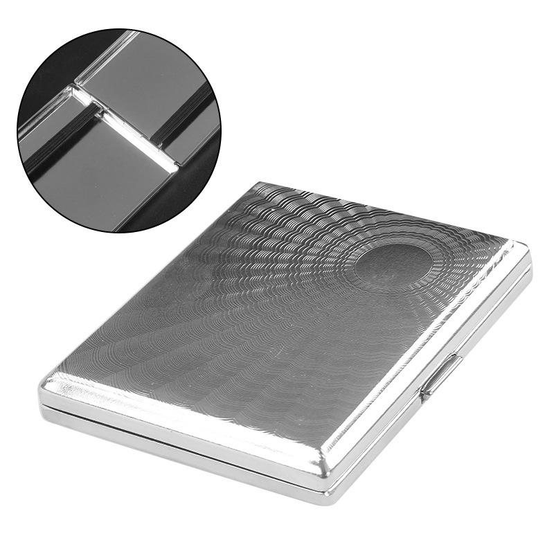 Stylish 18-Capacity Crushproof Metal Cigarette Case for Men