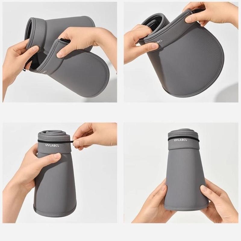 Foldable Lightweight Sun Visors Hat for Women with Adjustable Fit for Hiking and Gardening Ponytail Beach Hat