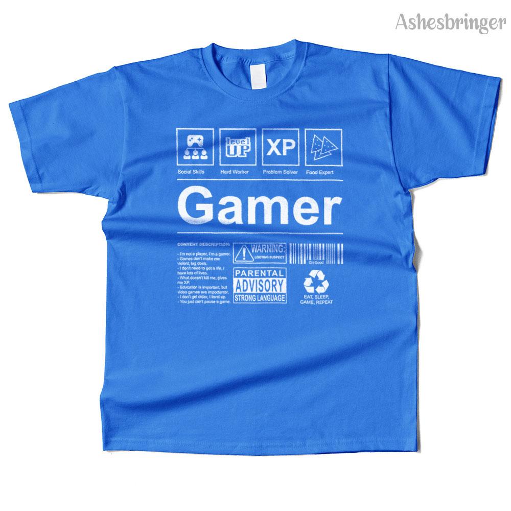 Mens Cotton I'm a Gamer Label Graphic High Quality T Shirt Street Casual Style Tee for Men and Women