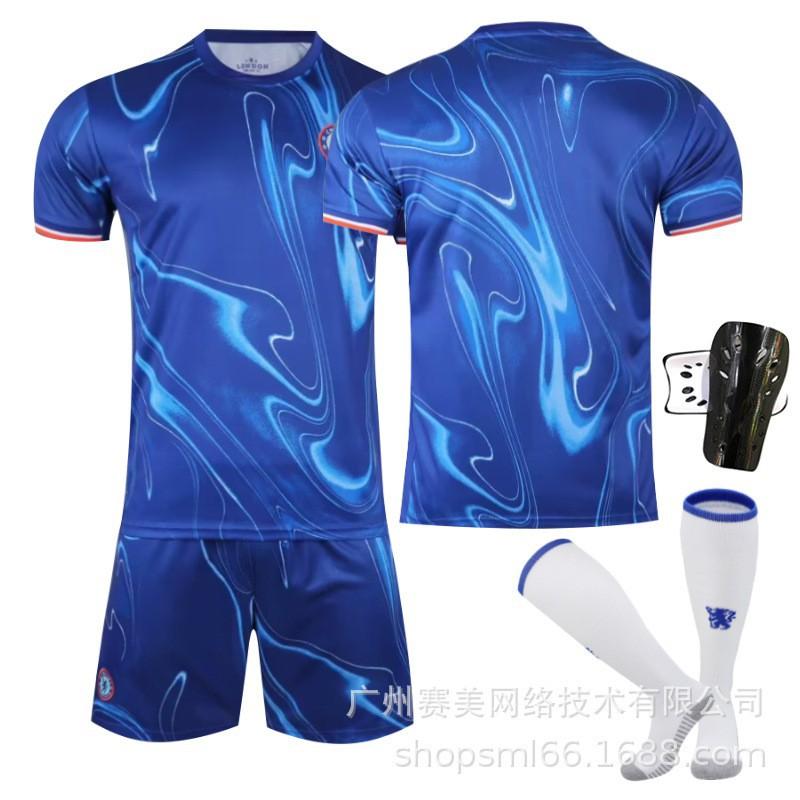 2425 Chelsea Home Football Jersey No. 7 Sterling 8 Enzo 6 Silva 20 Palmer Men's Set