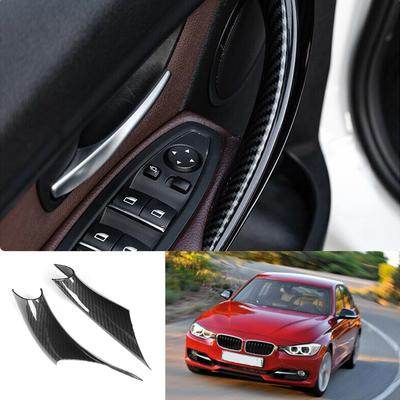 2 stuks Auto Interieur Deur Trekhandgreep Cover Trim Koolstofvezel Stijl Geschikt voor 3 Serie 4 Serie F30 F80 F82 F33
