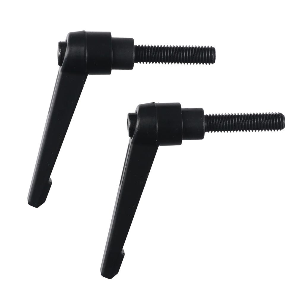 2pcs M8*32 M8 X 32mm Thread Handle Alloy Steel Black Adjustable Clamping Lever Adjustable Male Threaded Stud Knobs Locking