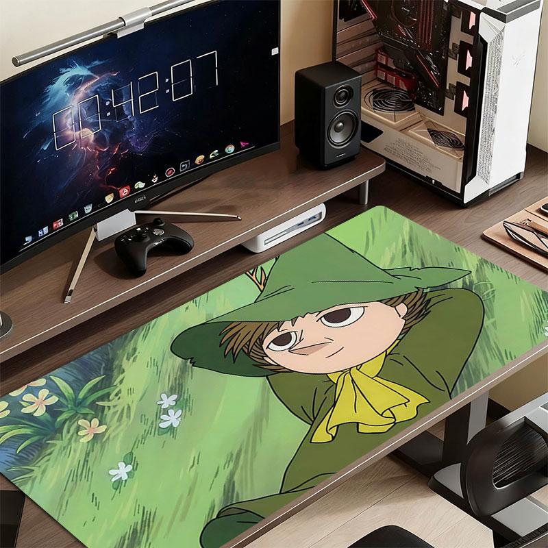 Snufkin Art Mouse Pad, Large Gaming Desk Mat, Non-slip XXL Mousepad for Laptop & Tablet, Mini PC Playmat with Stitched Edges