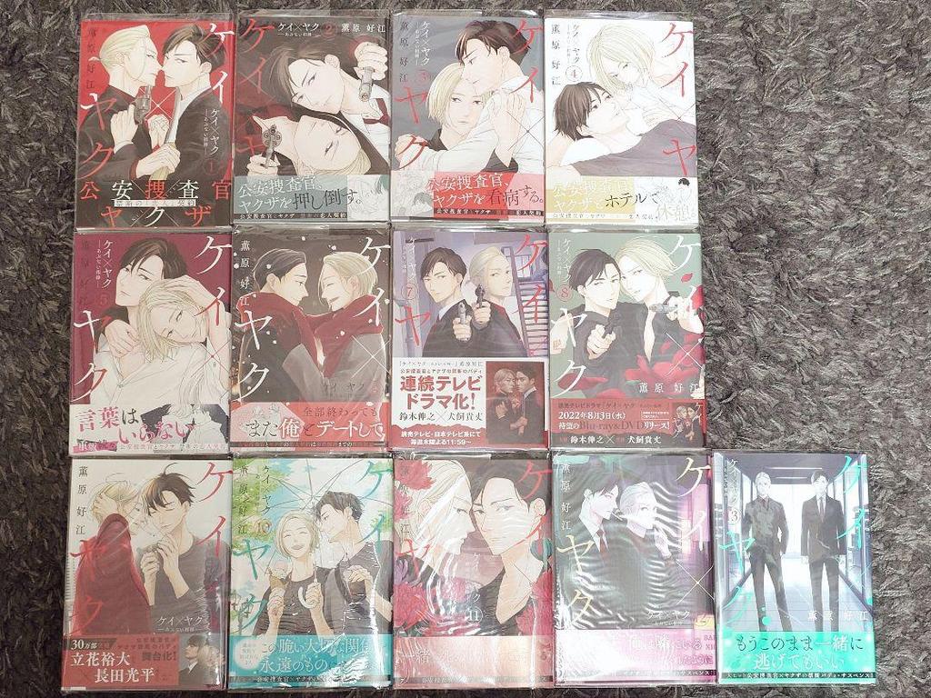 [USED] Kei X Yaku - Dangerous Partner - Complete Set of Volumes 1-13 by Yoshie Kaoruhara with Bonus Paper