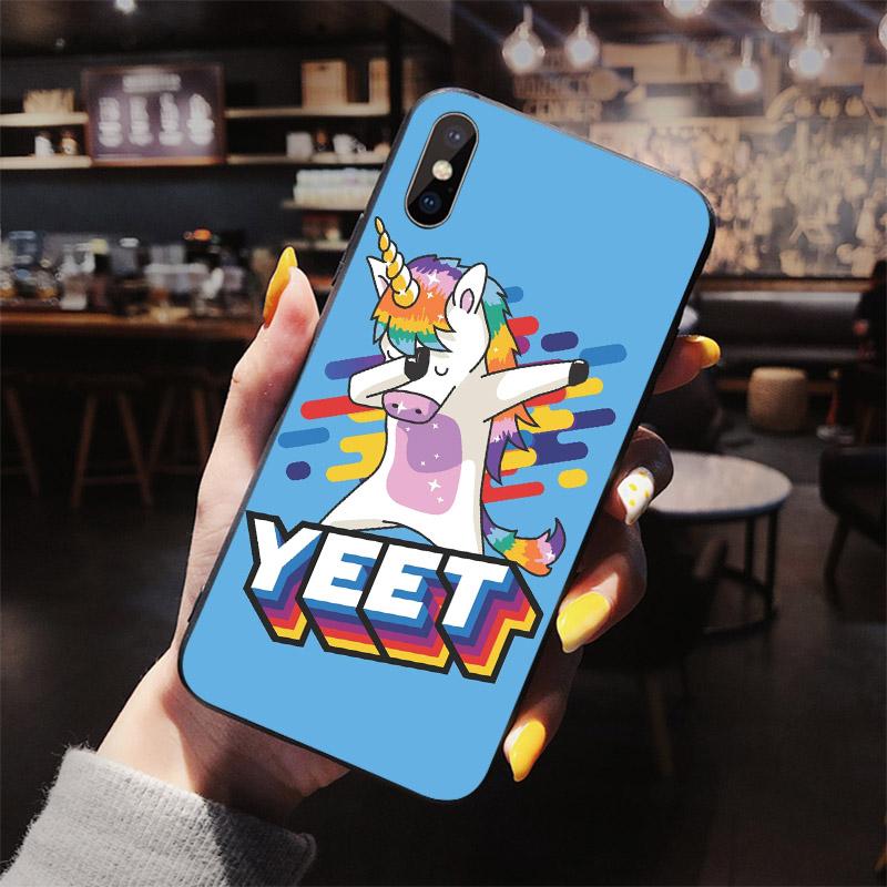 Funny YEET OR BE YEETED Meme Black Soft TPU Phone Case Covers for iPhone 8 7 6 6S Plus 5 5S SE 2020 XR X XS MAX Coque Shell Capa