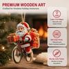 Unique Wooden Hanging Pendants Cute Christmas Decorations Set  Office Decorations