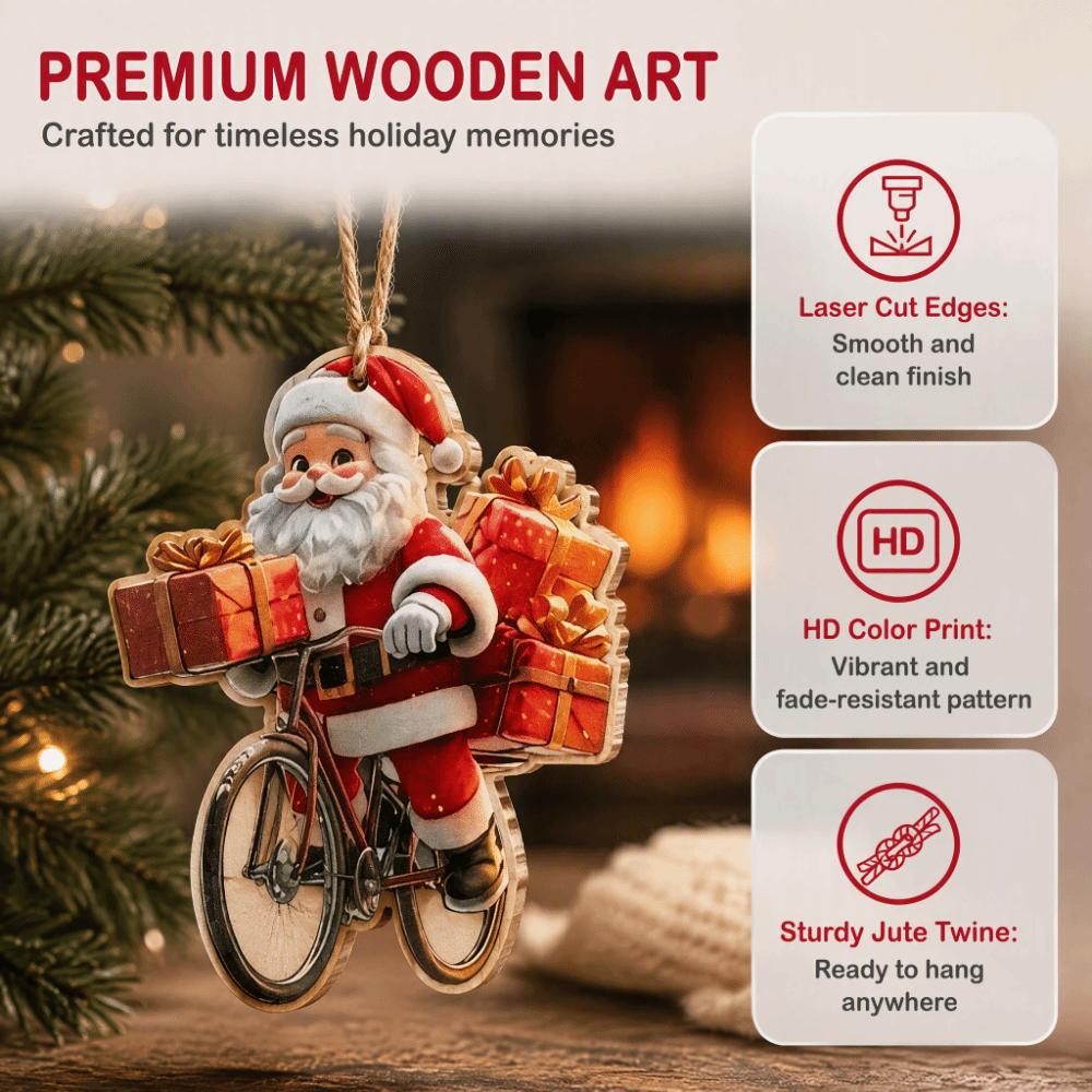 Unique Wooden Hanging Pendants Cute Christmas Decorations Set Office Decorations