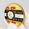 POKER Commemorative Badge, Chip K Poker Press, Metal Badge Commemorative Badge, Game Prop, Creative Toy