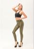 2024 Autumn/Winter Women's High-Waist PU Leather Slimming Pants