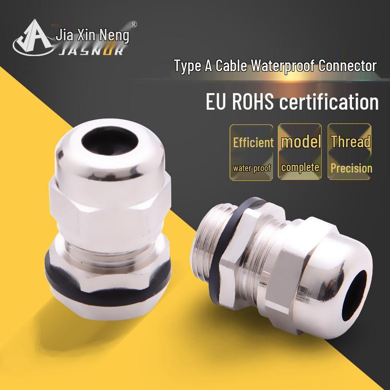 Brass Nickel-Plated Type A Waterproof Cable Connector M8-M63 Large Size Metal Gland