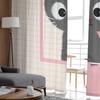 Cartoon Rosa Katze Niedliche Fenstervorhänge Wohnzimmer Tüllvorhänge Küche Dekor Kinderzimmer Vorhang Fensterbehandlung